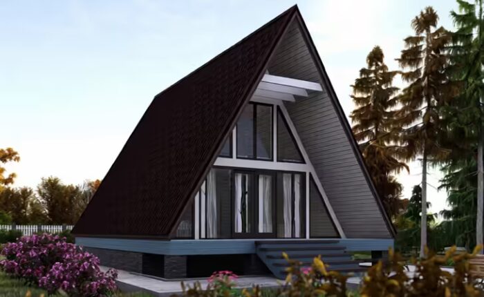 Каркасный дом A-Frame 7 × 10 м — изображение 2
