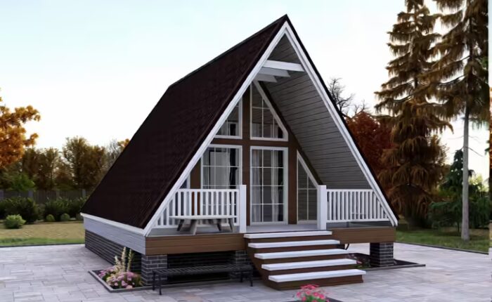 Каркасной дом A-Frame 6 × 8 м — изображение 2