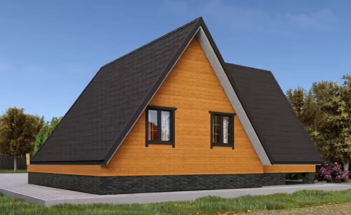 Каркасный дом A-Frame 11 × 10 м — изображение 4