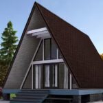Каркасный дом A-Frame 7 × 10 м